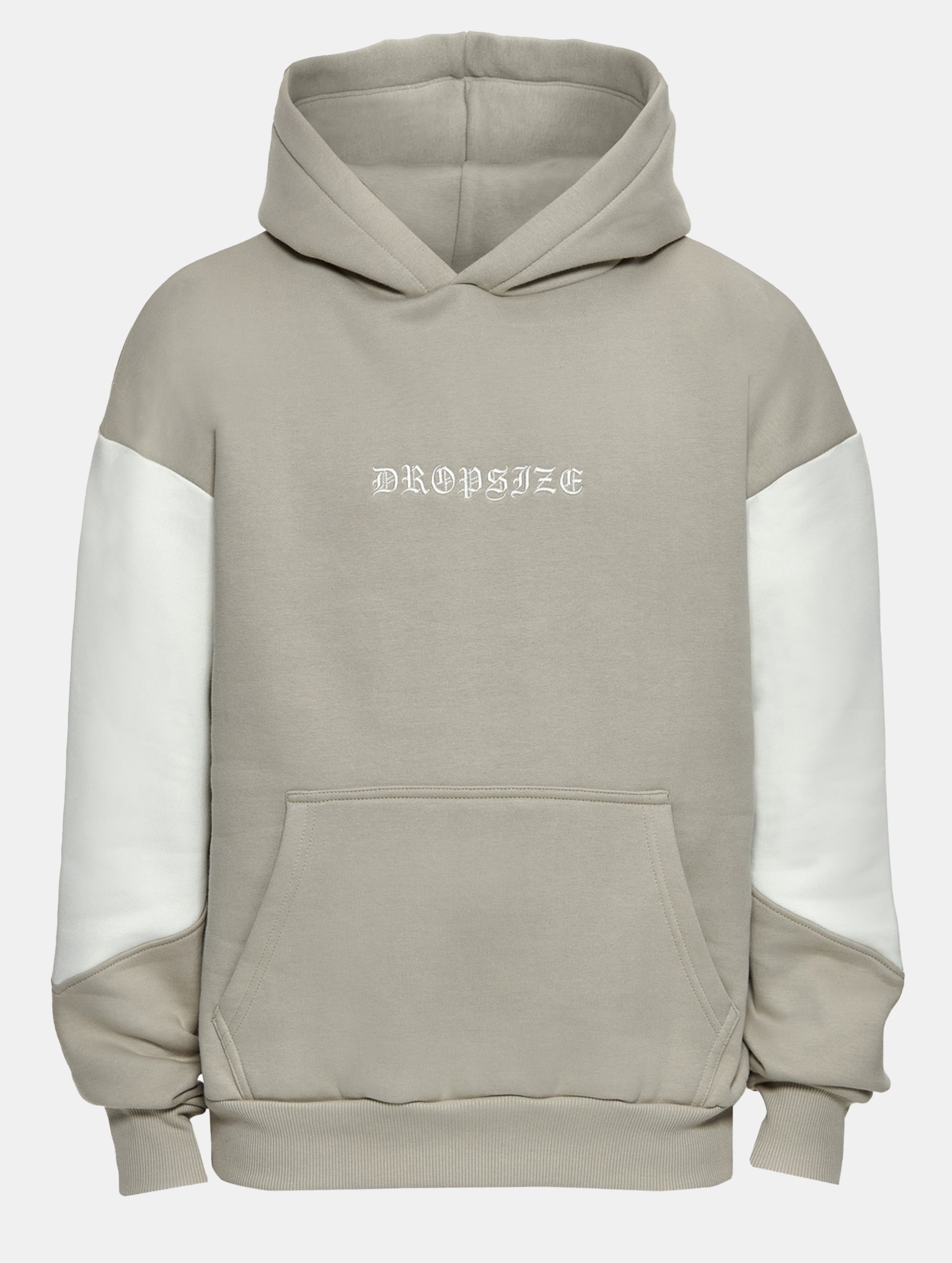 Dropsize Heavy Oversize Split Colour V2 Hoodie op kleur grijs, Maat S