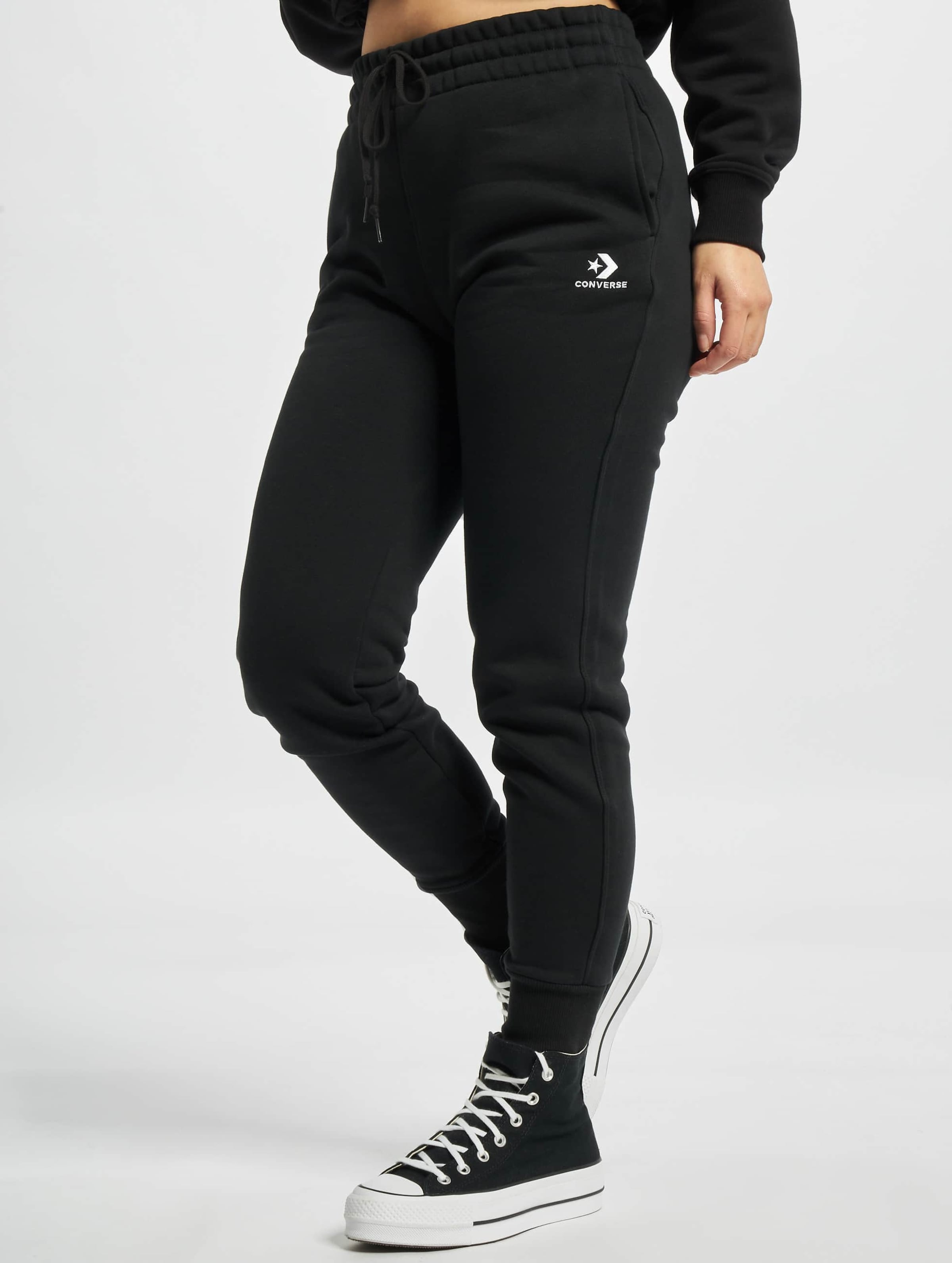 Converse Embroidered Star Chevr Jogginghose Vrouwen op kleur zwart, Maat XS