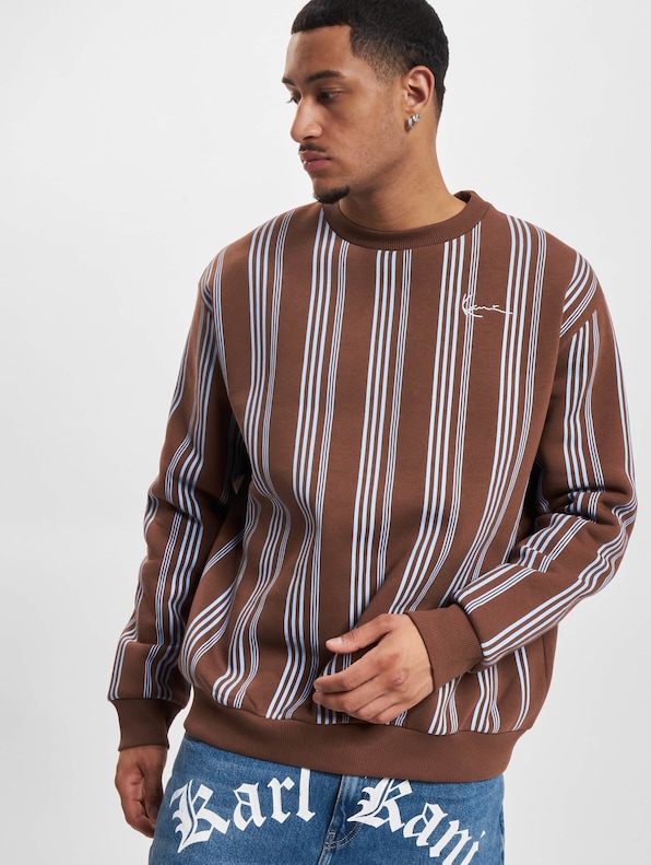 Small Signature Striped Crew-0