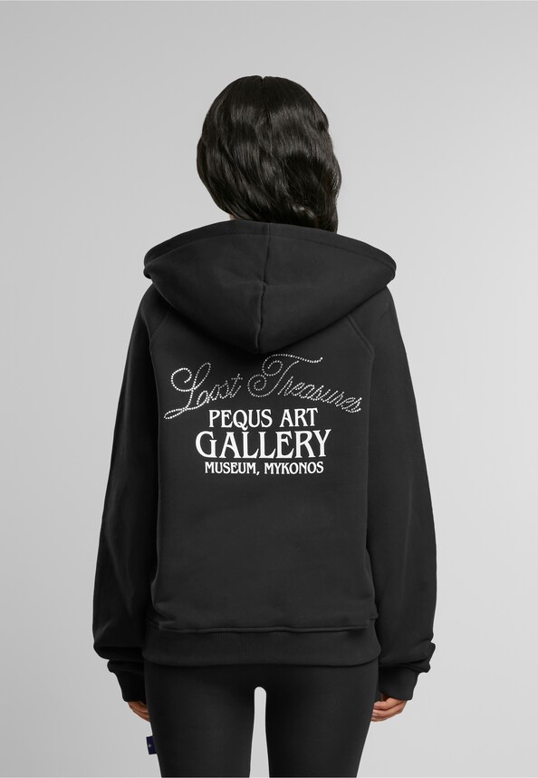 PEQUS Rhinestone Art Gallery Zip-Hoodie-1