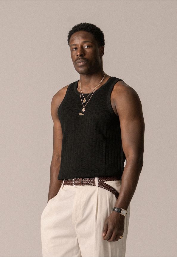 Pointelle Script Tanktop-0