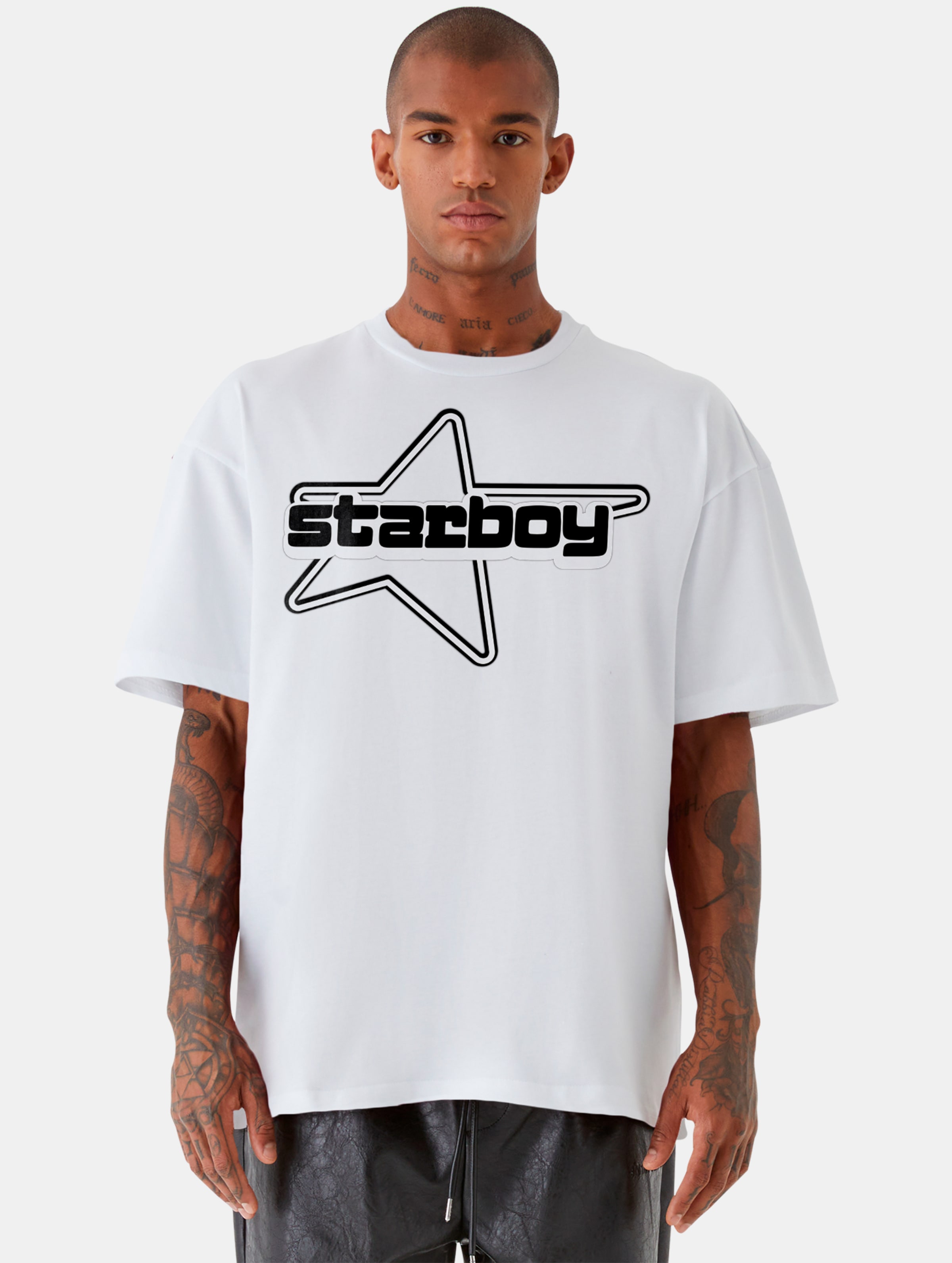 9N1M SENSE Y2K Starboy 2 T-Shirts Männer,Unisex op kleur wit, Maat L