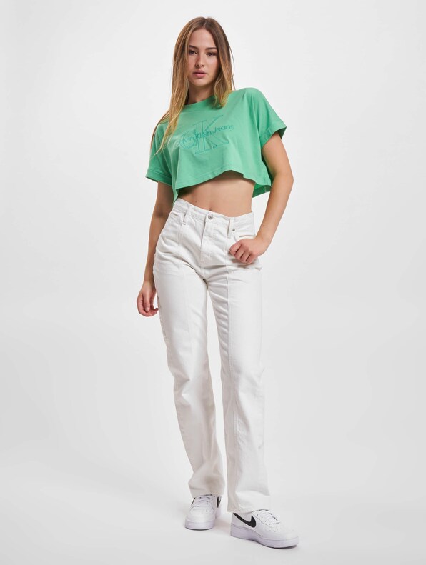 Calvin Klein Jeans Monologo Cropped T-Shirt-5