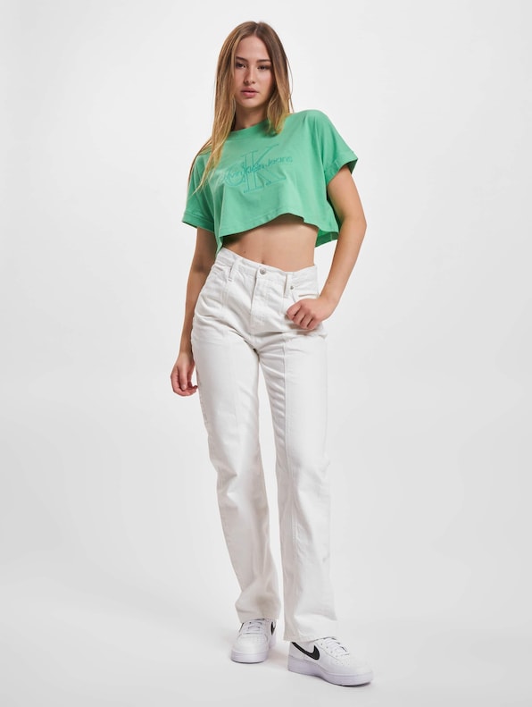 Calvin Klein Jeans Monologo Cropped T-Shirt-5