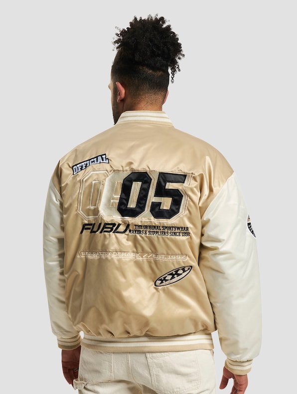 FUBU College Shiny Varsity Jacket-1