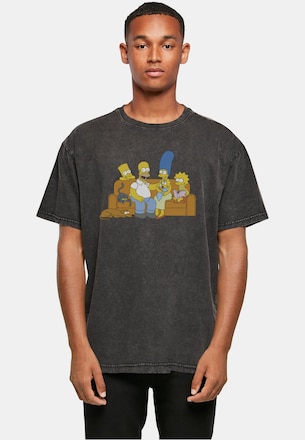 Simpsons - Family Acid Washed Oversize Tee