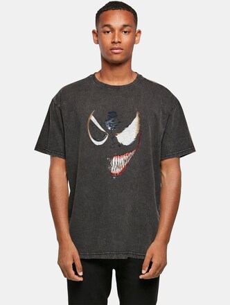 Marvel - Venom Split Face Acid Washed Oversized