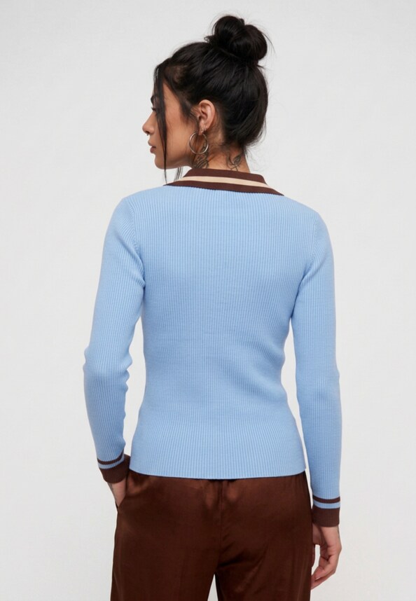 Rib Knit Polo-1