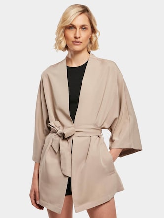 Ladies Viscose Twill Kimono Coat