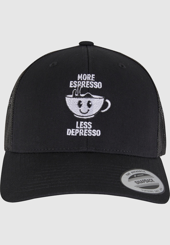 More Espresso Less Depresso Retro Trucker-0