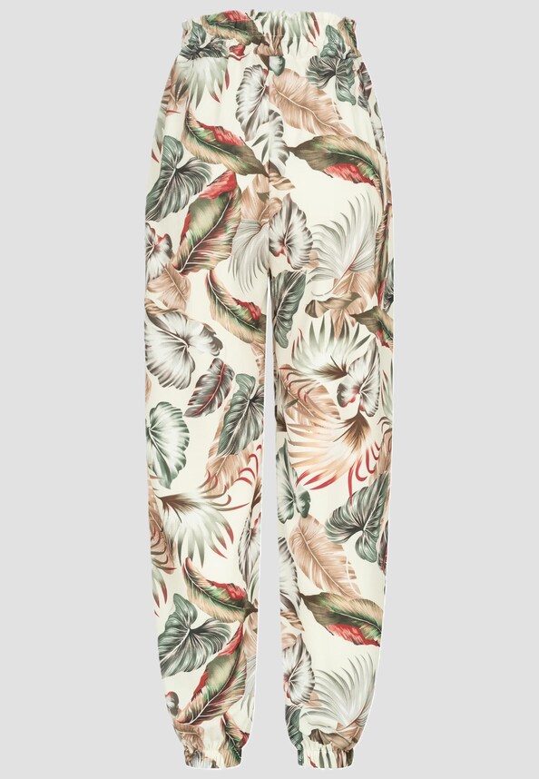 Cloud5ive Damen Crepe Hose mit Gummibund und All Over-3