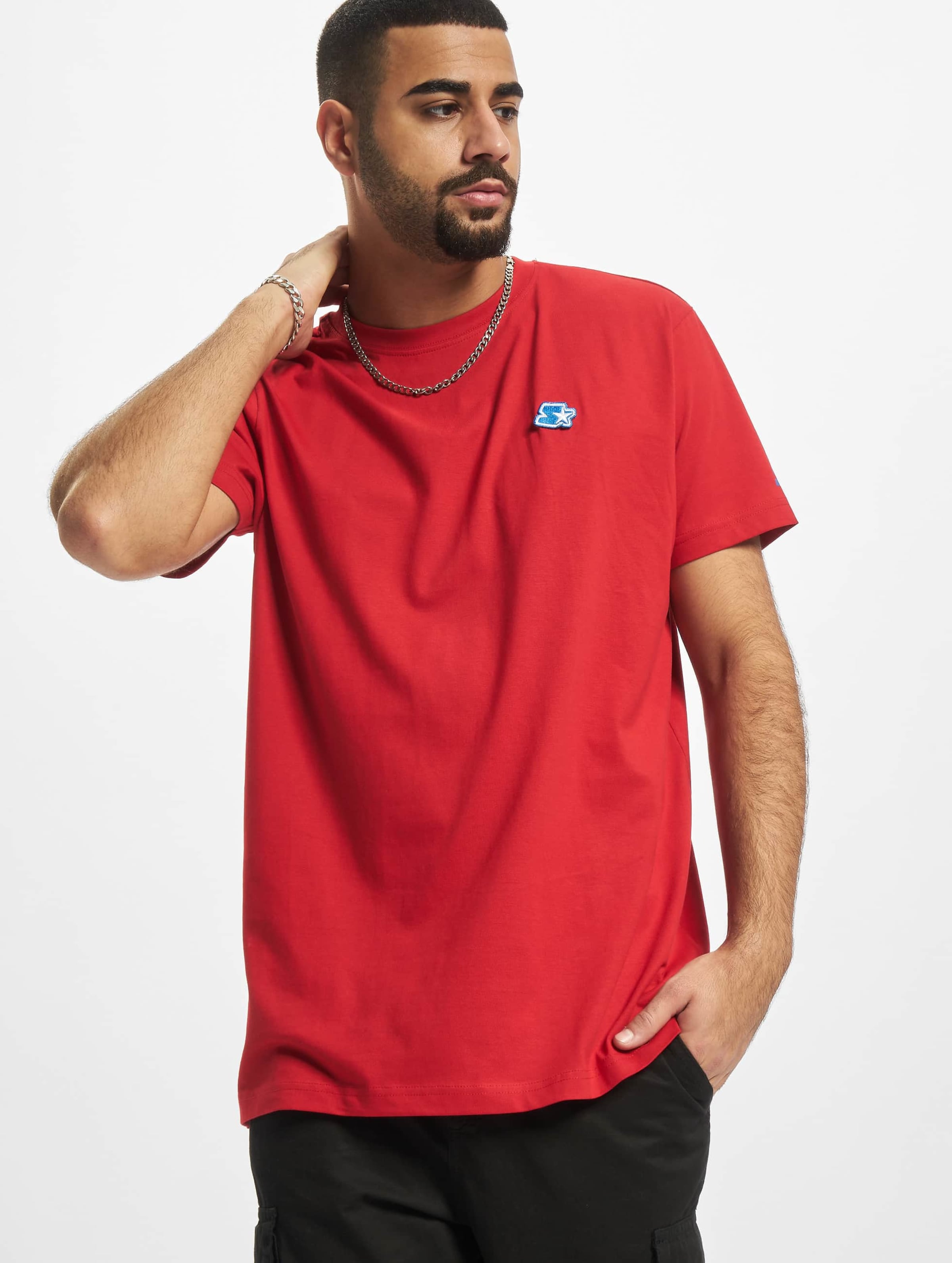 Starter Essential Jersey T-Shirt Männer,Unisex op kleur rood, Maat XXL