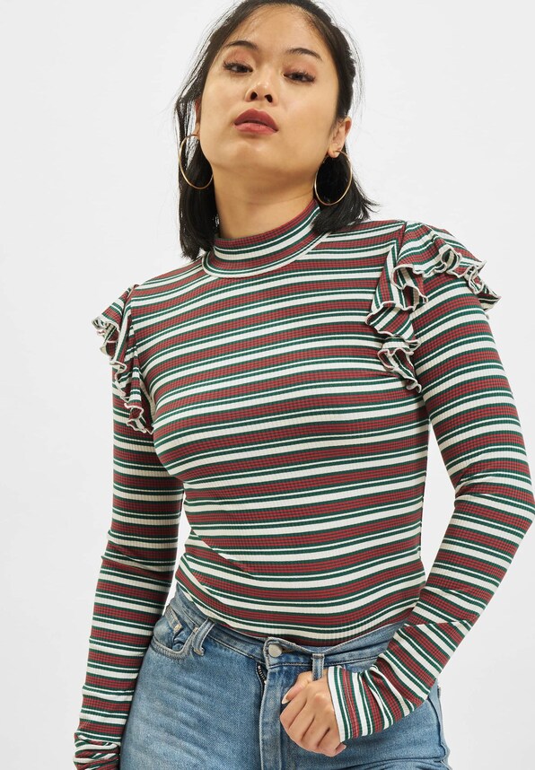 Rib Striped Volant-0