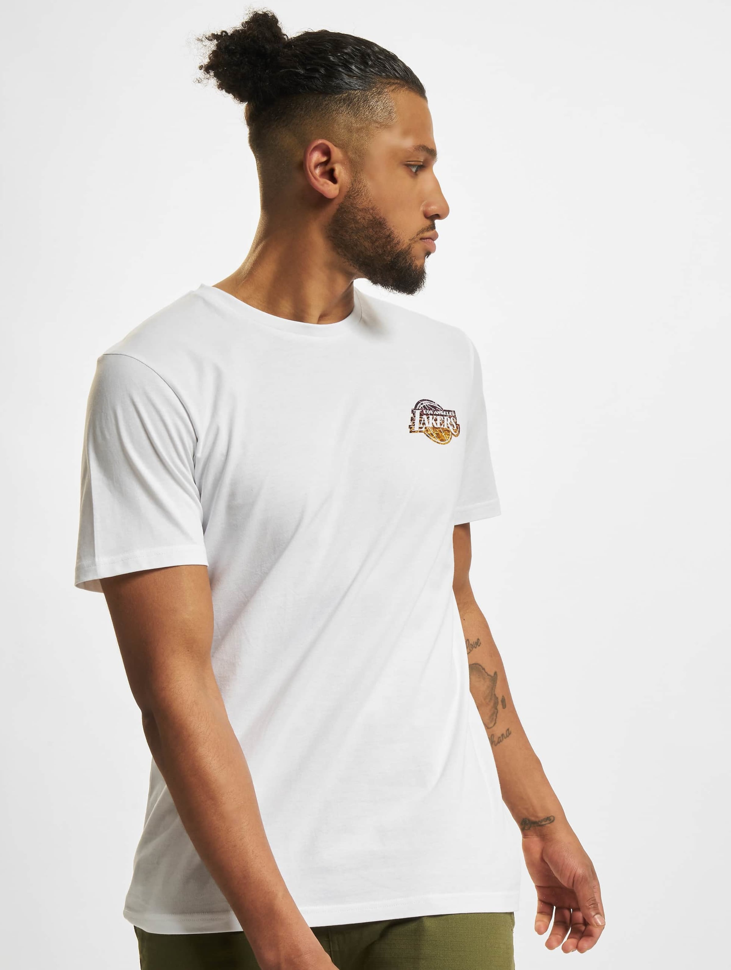 New Era NBA Los Angeles Lakers Back Body Water Print T-Shirt Mannen op kleur wit, Maat M