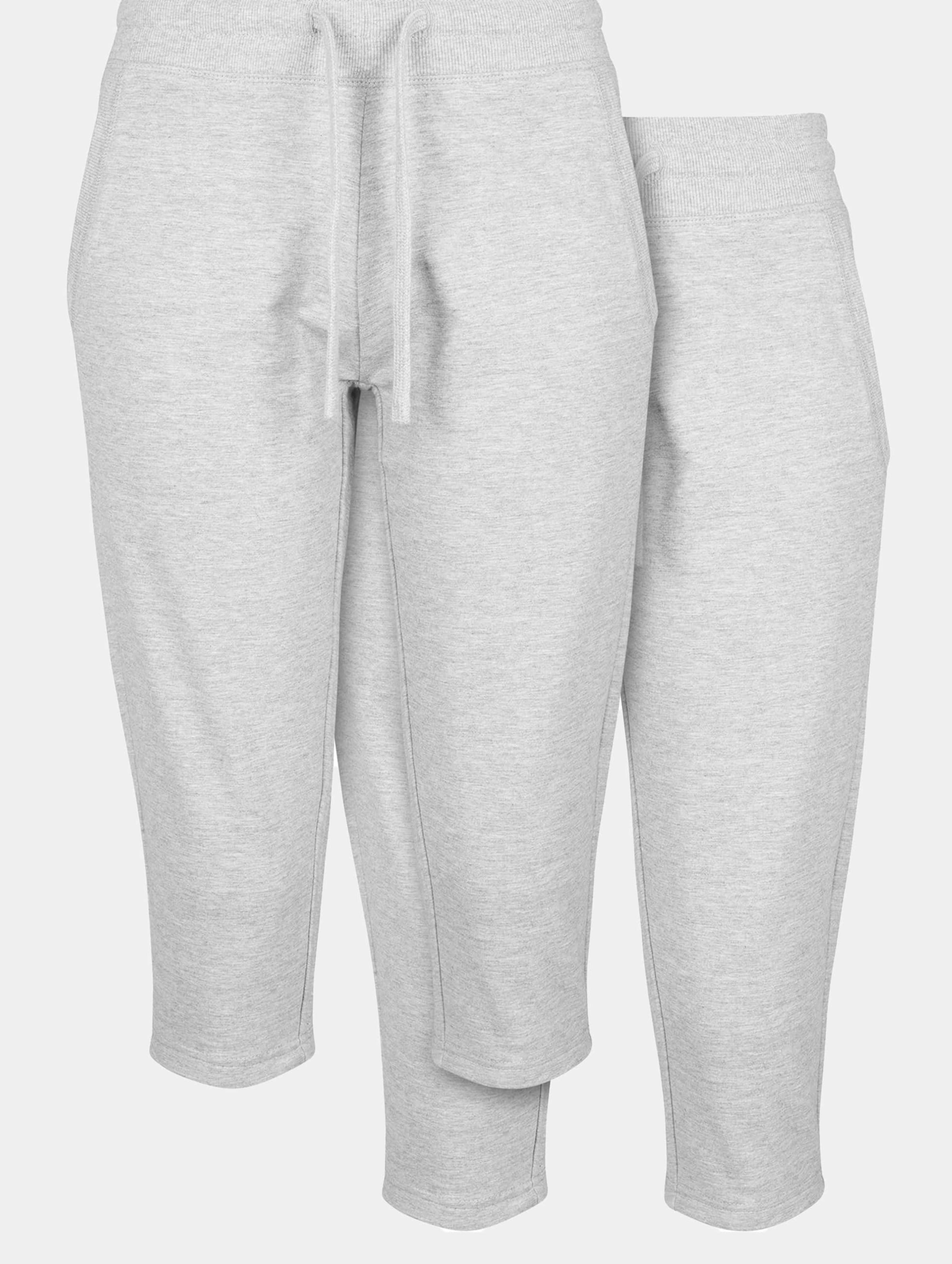 Build Your Brand Ladies Terry 3/4 Jogging Pants 2-Pack Vrouwen op kleur grijs, Maat M