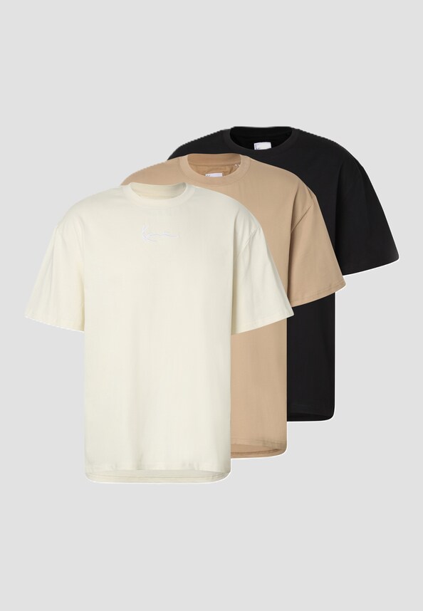 Signature 3 Pack Pinstripe Essential Tees-3