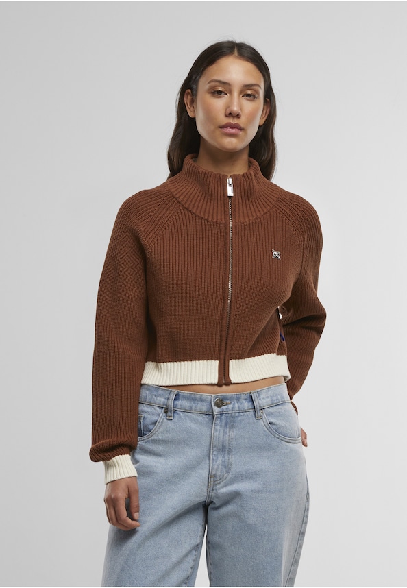 PEQUS Cropped Knit Track Jacket-0