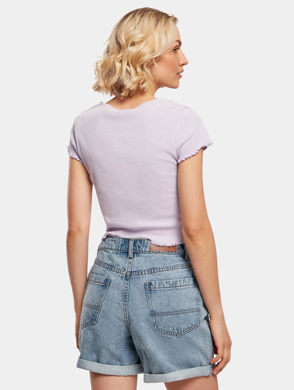  Ladies Cropped Button Up Rib-1