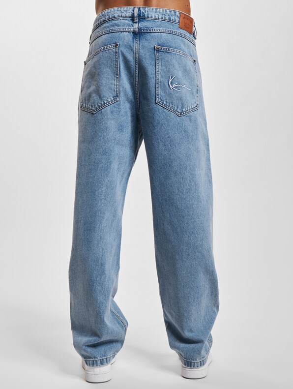 KM-PL051-091-10 KK Small Signature Baggy Five Pocket Denim vintage mid blue-1