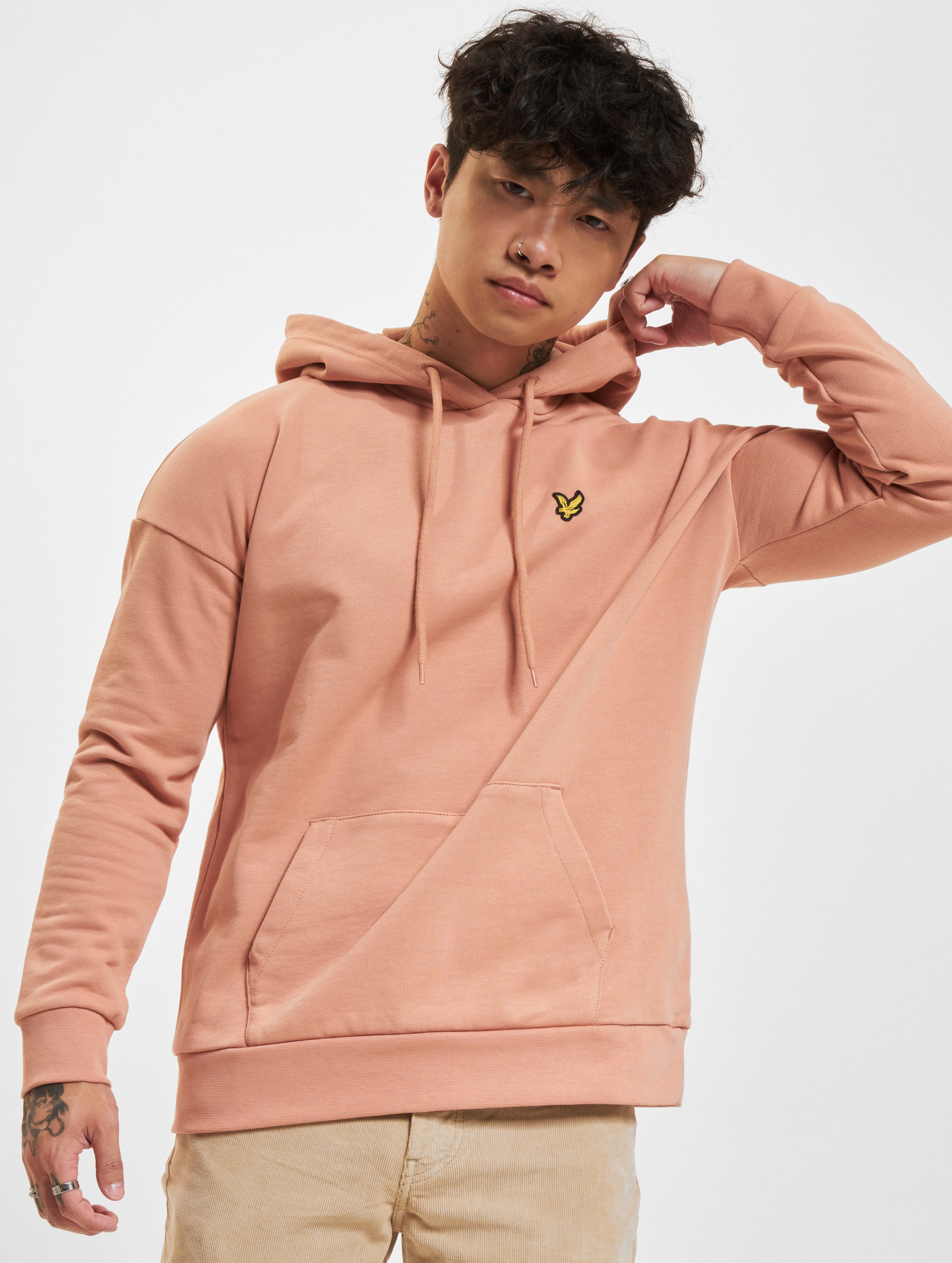 Lyle & Scott Oversized Hoodie Männer,Unisex op kleur roze, Maat S