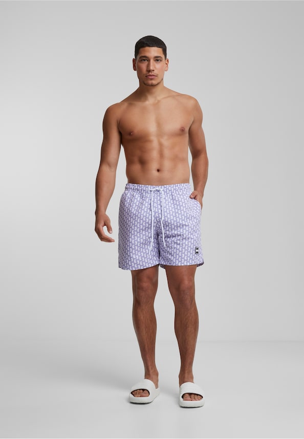 Pattern Swim Shorts-4