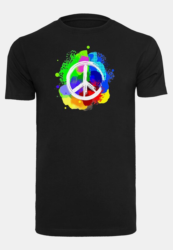 Peace - Graffiti  T-Shirt Round Neck-4