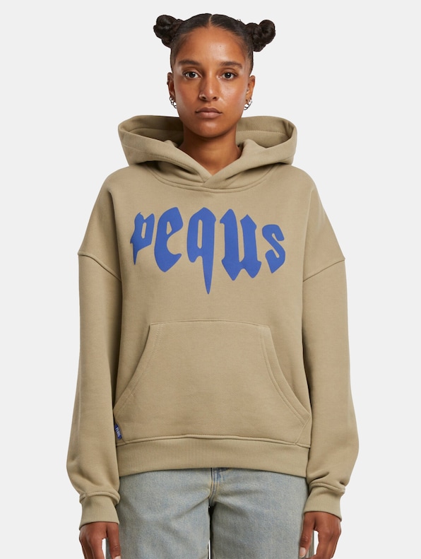 PEQUS Cropped Mythic Logo Hoodies-2