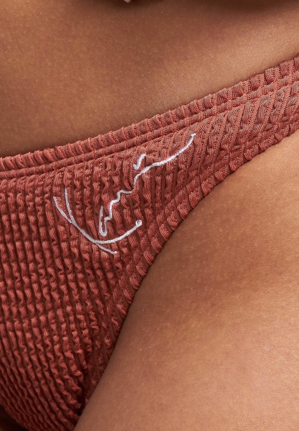 KW221-099-3 Small Signature Crinkle High Leg Bikini Bottom-2