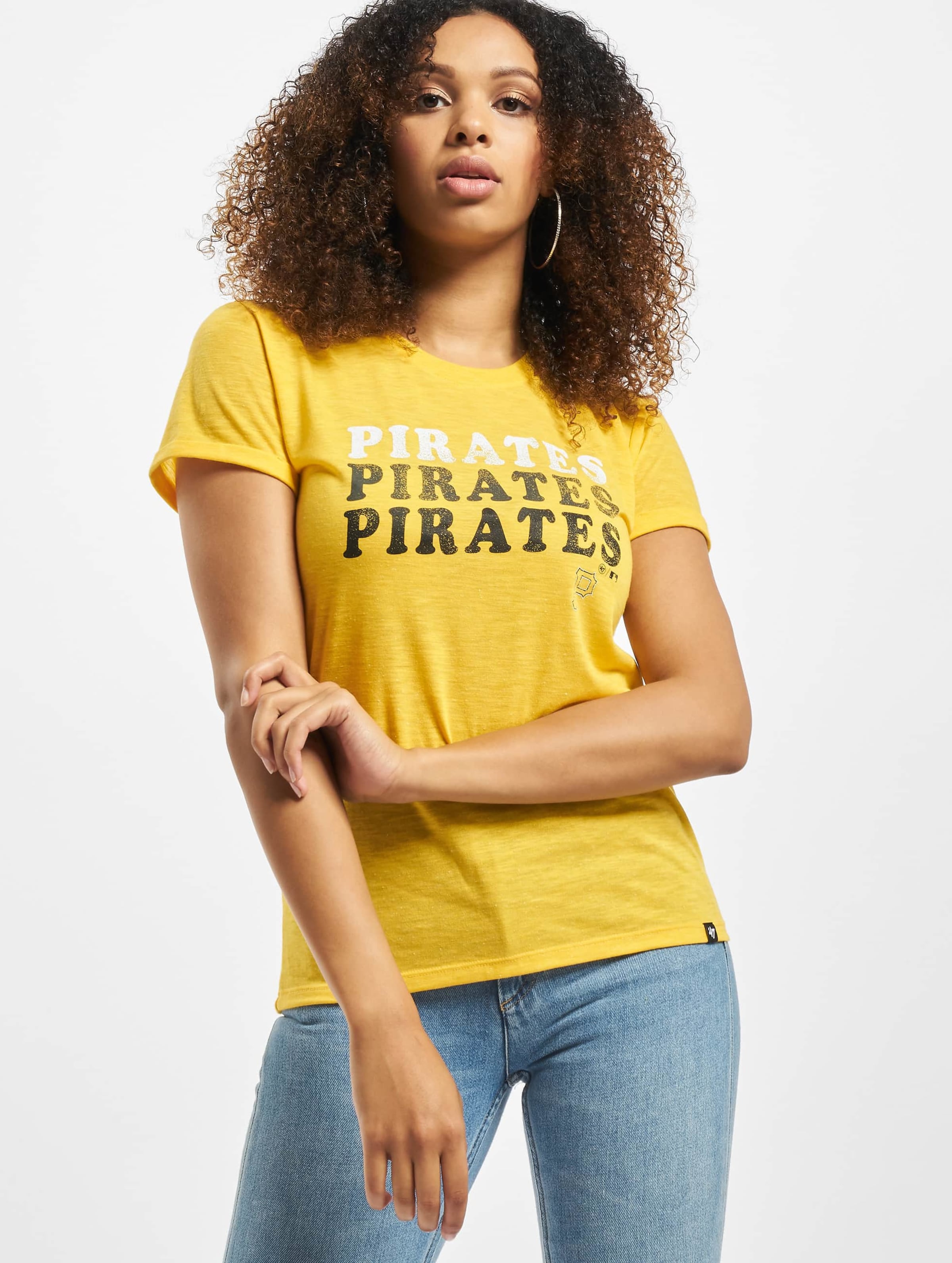 47 Mlb Pirates Trio Match Triblend Hero T-Shirt Vrouwen op kleur goudkleurig, Maat S