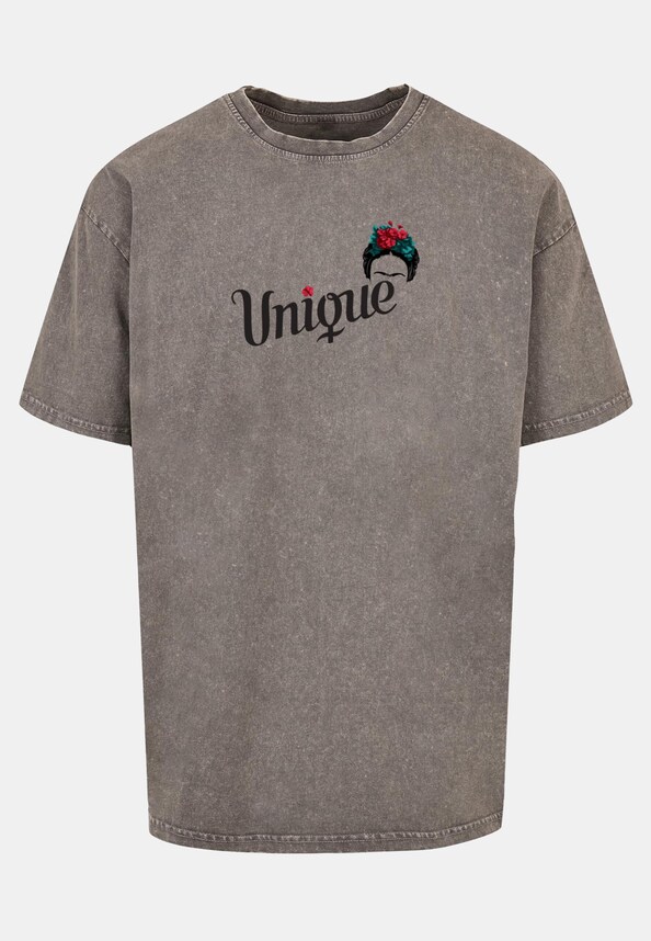 Frida Kahlo - Unique Acid Washed Heavy Oversize Tee-3