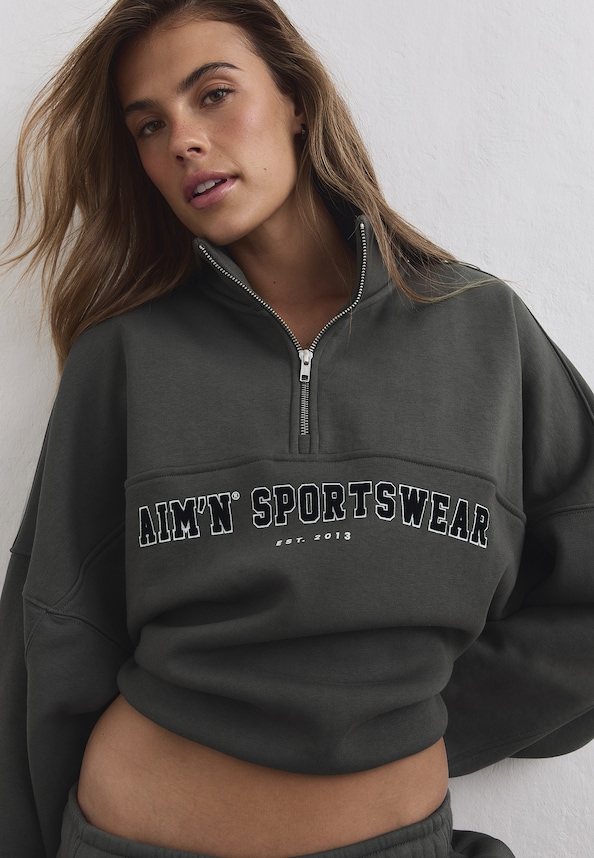 Varsity Sweat Half Zip-2