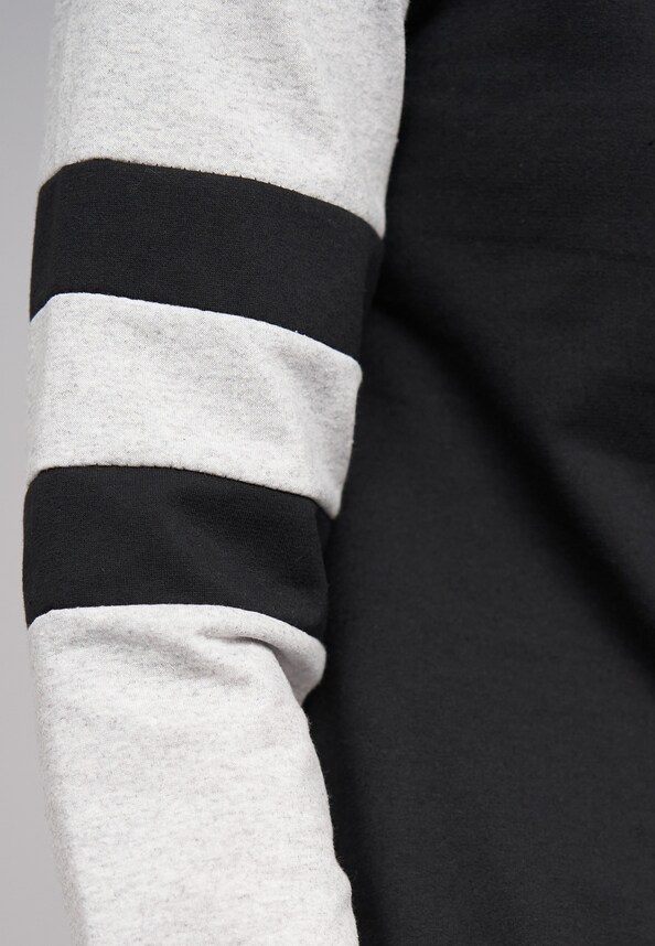 Sweatkleid mit Raglanärmeln und Rundhals Kontrast-5