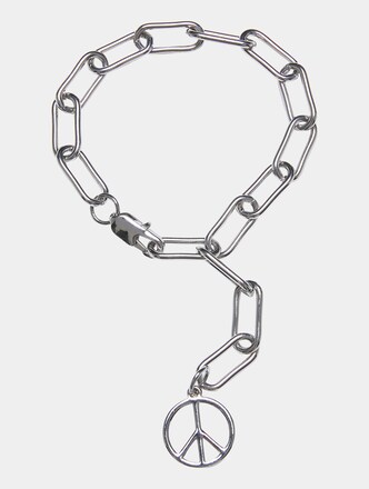 Urban Classics Y Chain Peace Pendant Armbänder