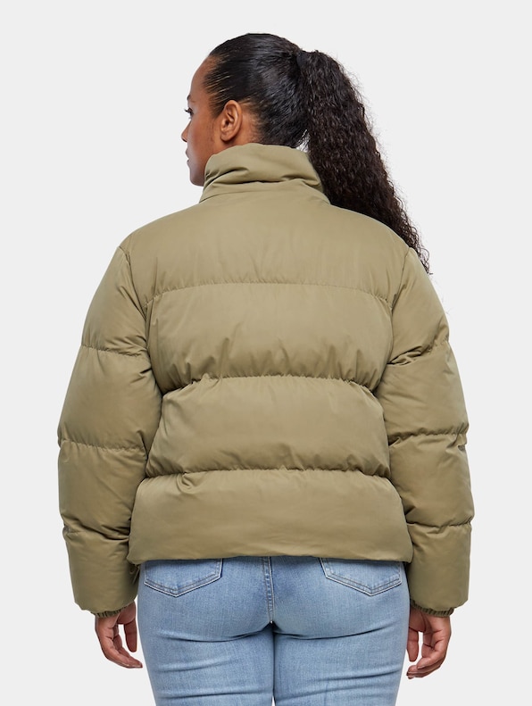 Ladies Short Peached Puffer Jacket-1