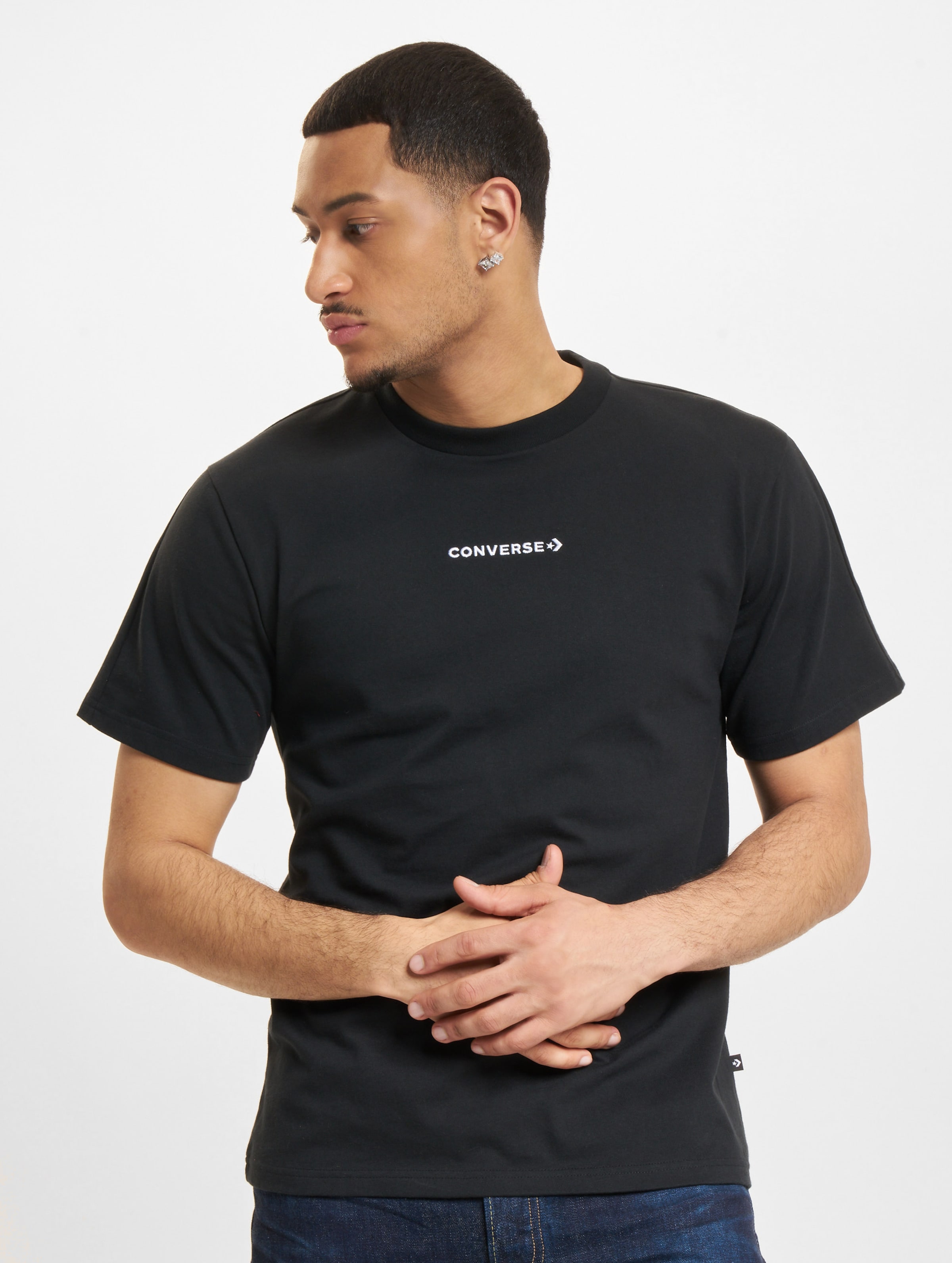 Converse Court Lifestyle T-Shirt Männer,Unisex op kleur zwart, Maat S
