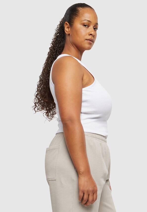 Ladies Organic Cropped Rib Top-12