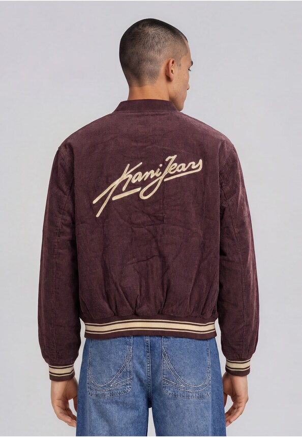 Kani Jeans Corduroy Oversized College Jacket-1