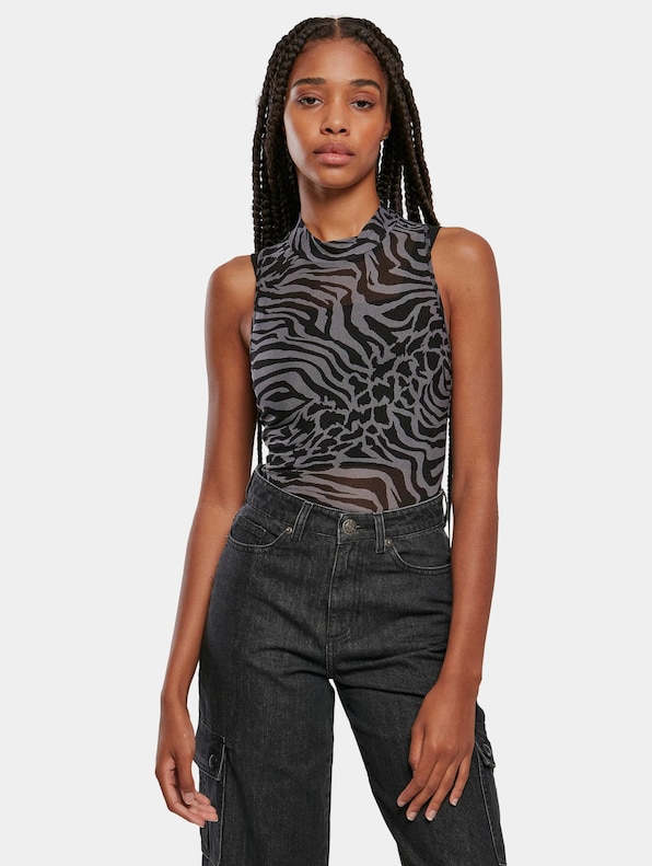 Ladies Sleeveless Mesh Body-0