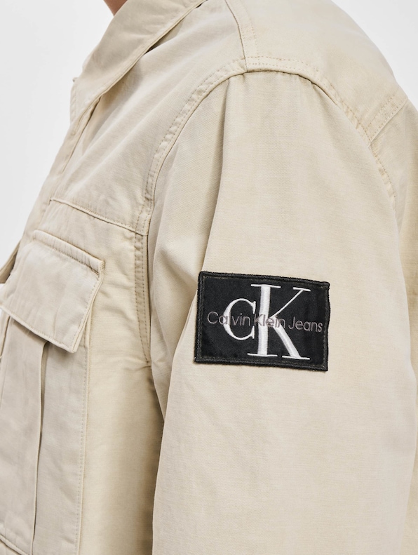 Calvin Klein Jeans Mineral Dye Utility Overshirt Langarmhemd-3