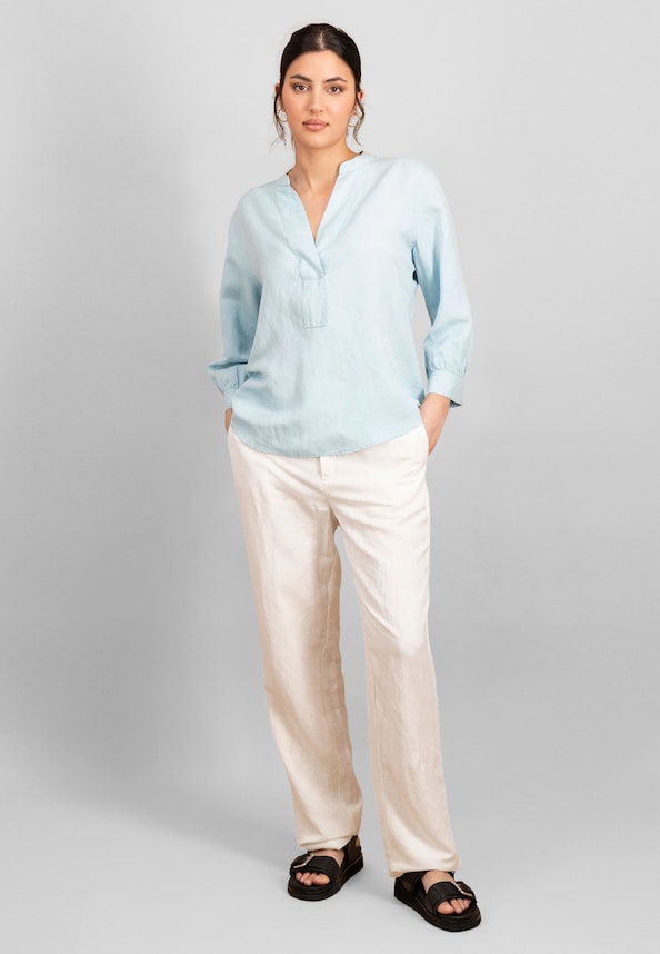 BLOUSE TUNIC LINEN MIX-1