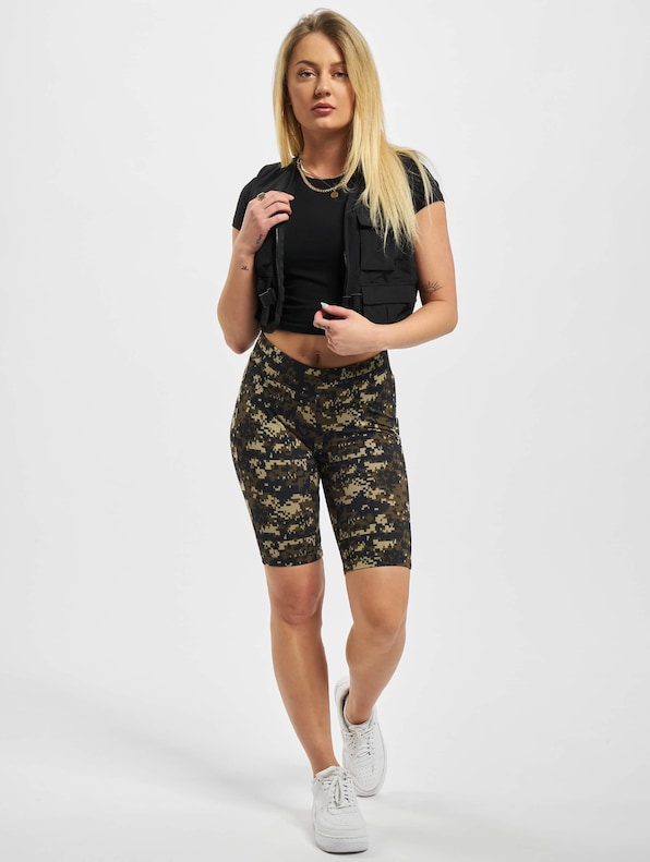 Ladies High Waist Camo Tech Cycle -3