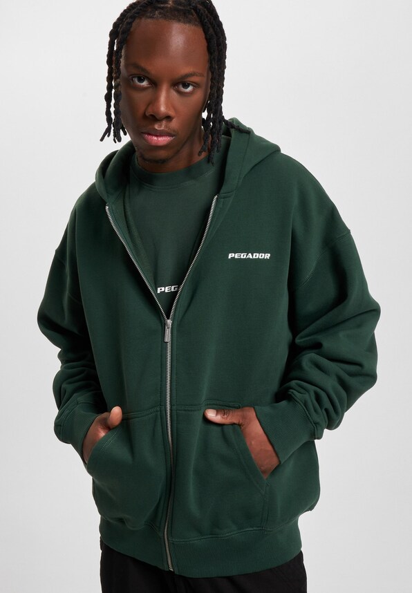 PEGADOR Logo Oversized Sweat Zip Hoodies-0