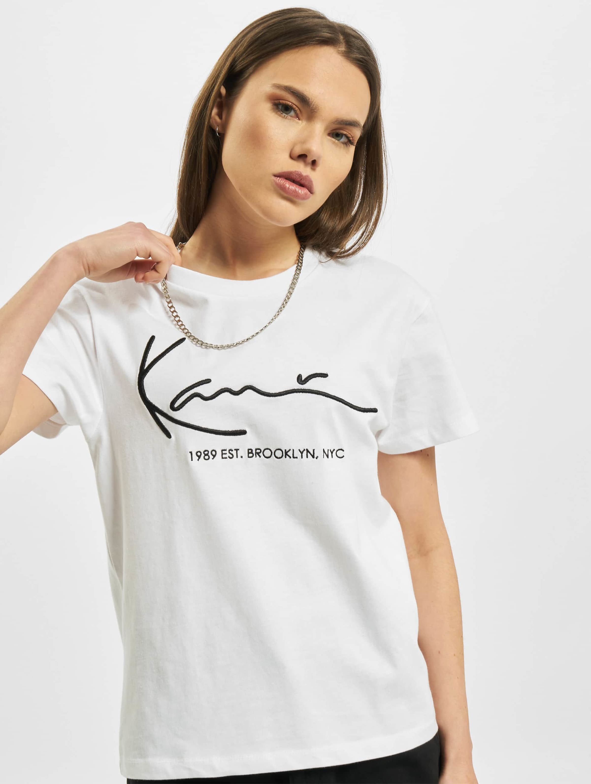 Karl Kani Signature Brk T-Shirt Vrouwen op kleur wit, Maat XS