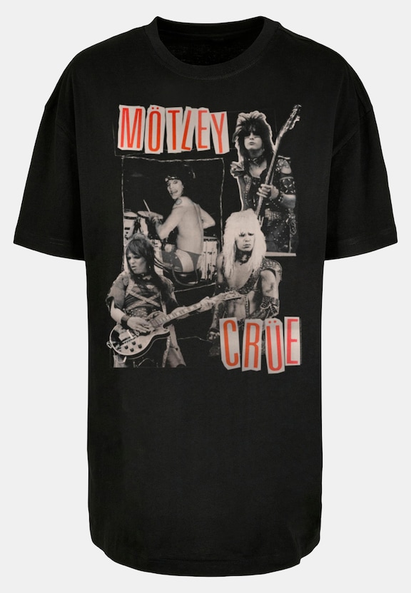 Ladies Motley Crue - Vintage Punk Collage Oversized Boyfriend -2