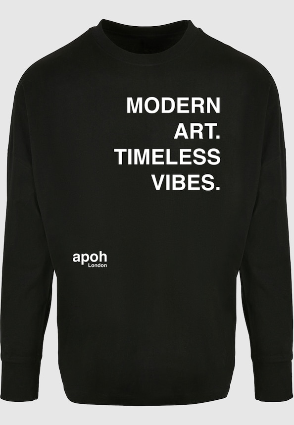 APOH - Modern Art Slogan Oversized Longsleeve-2