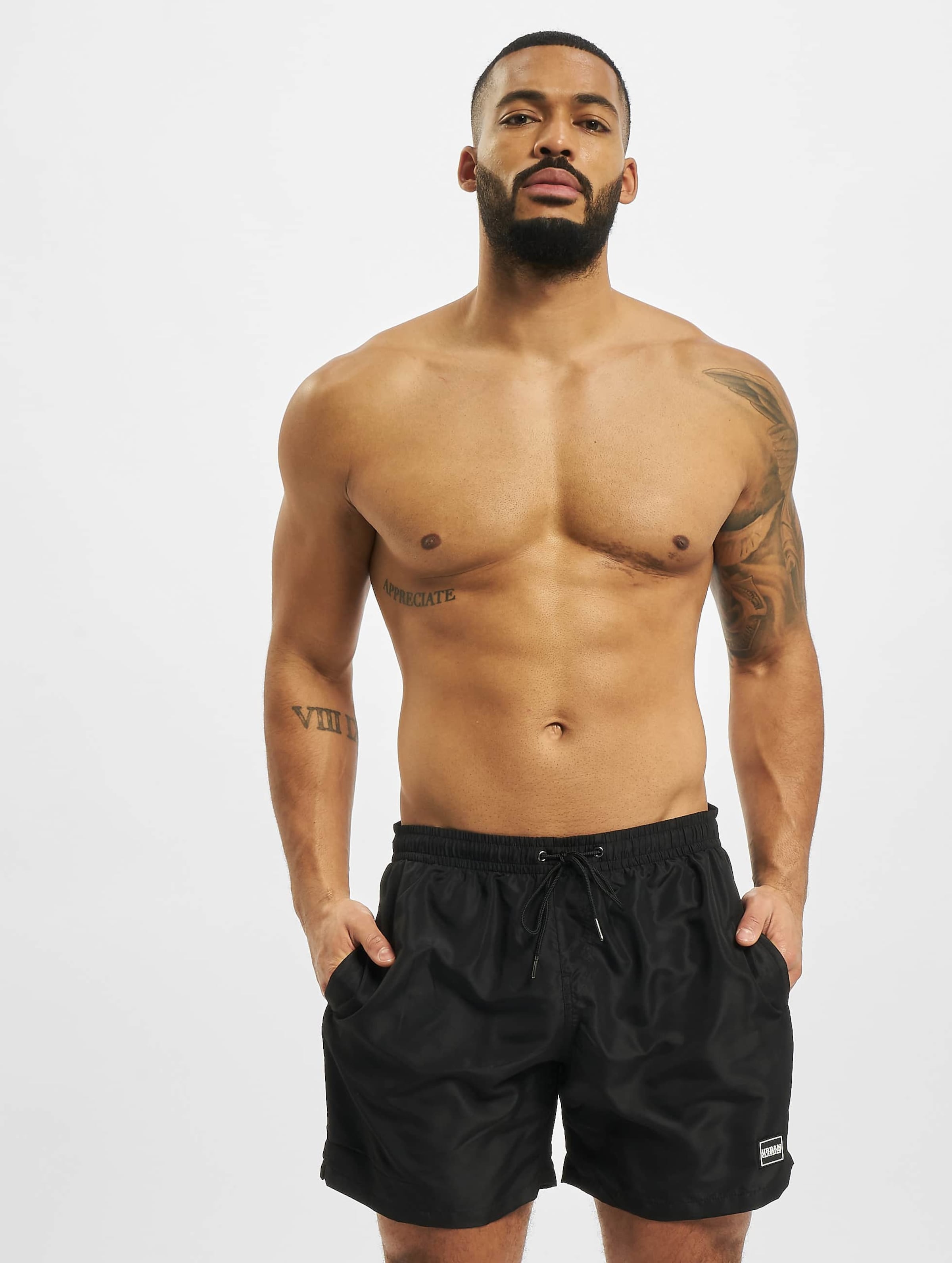 Urban Classics Recycled Swim Shorts Mannen op kleur zwart, Maat L