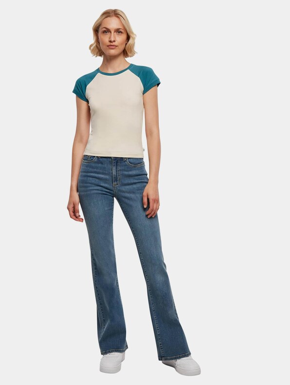 Ladies Organic Stretch Short Retro Baseball-5