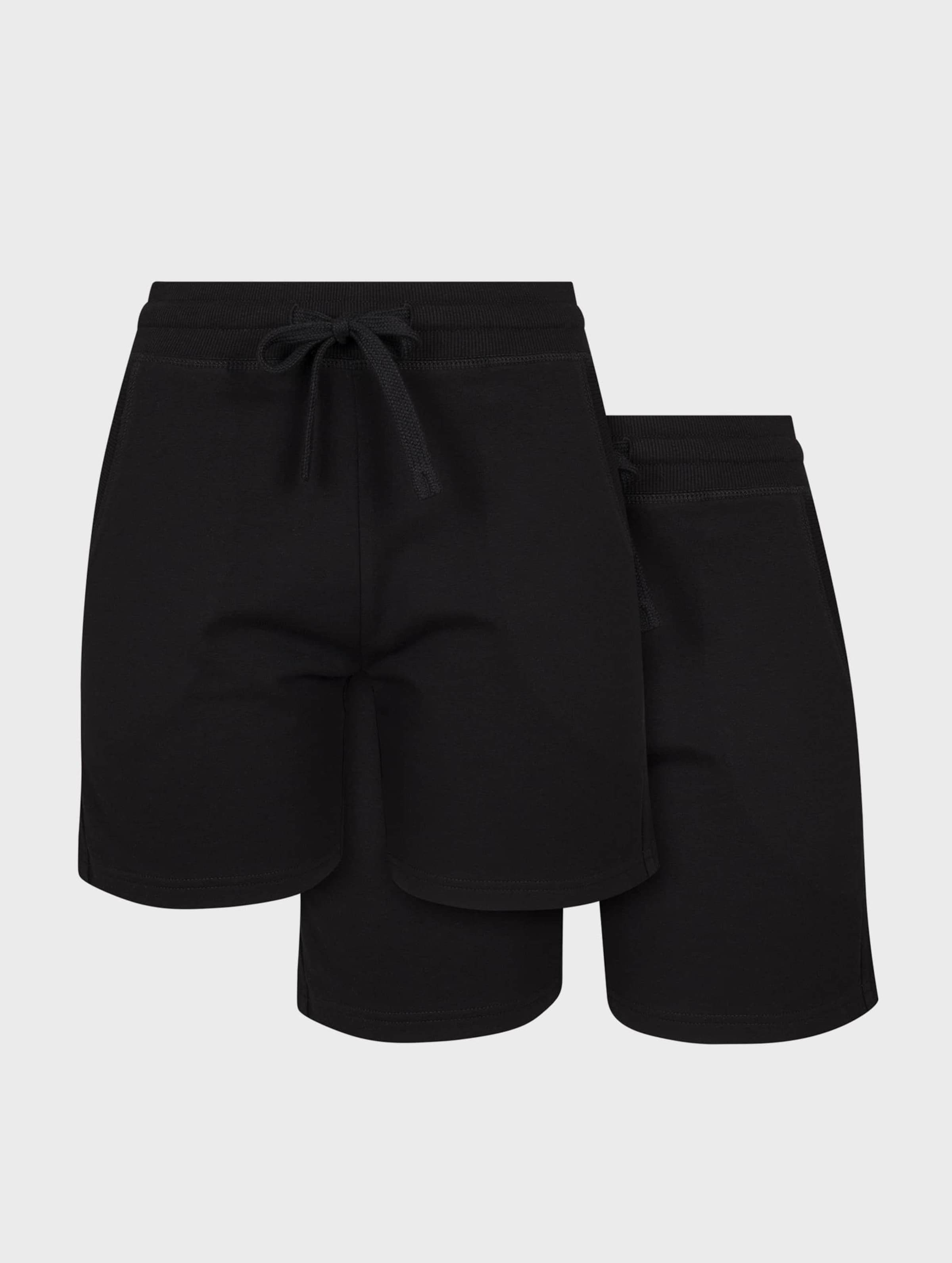 Build Your Brand Ladies Terry Shorts 2-Pack Vrouwen op kleur zwart, Maat S
