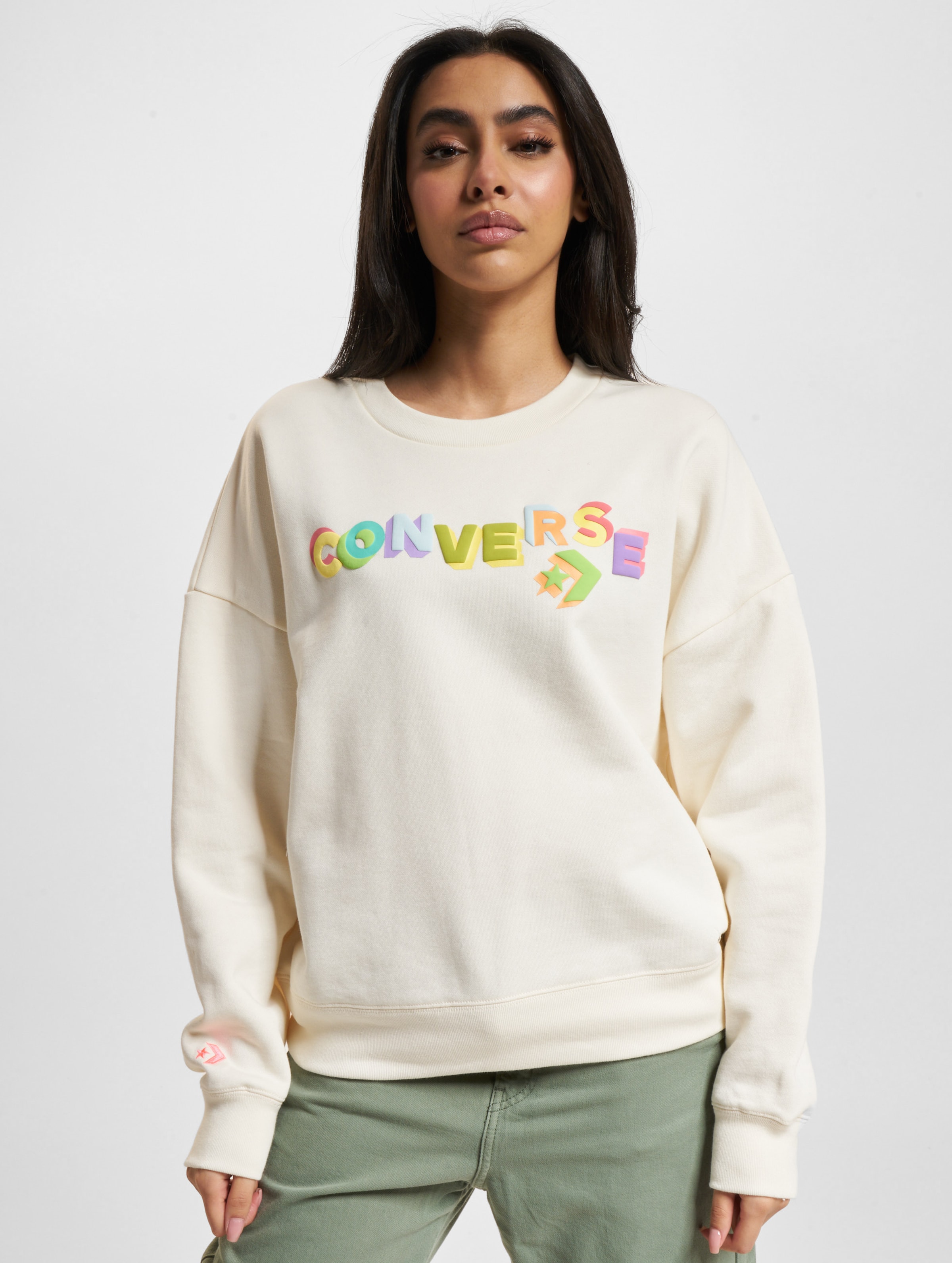 Converse Heavyweight Graphic Sweater Frauen,Unisex op kleur beige, Maat L