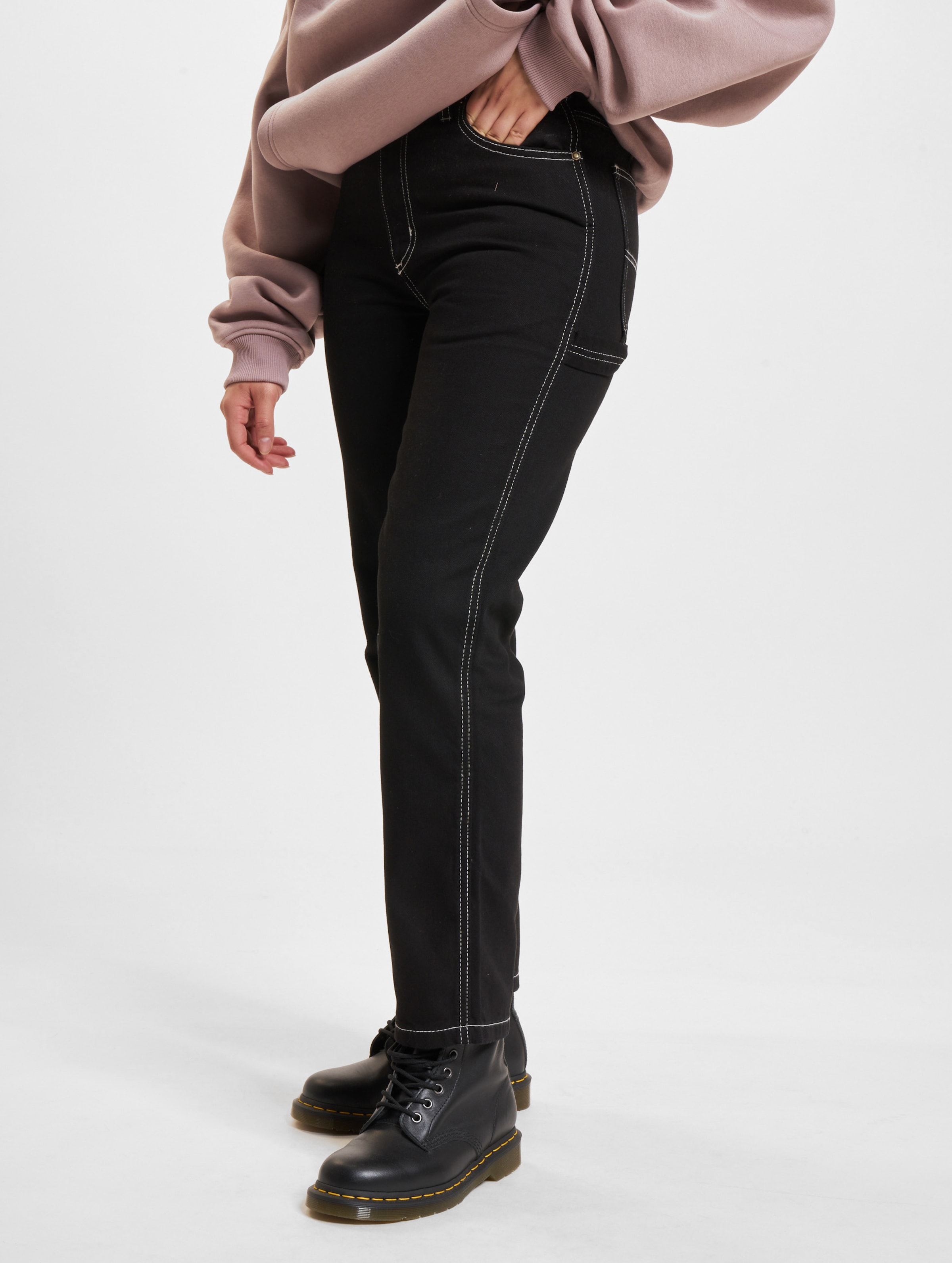 Dickies Ellendale Denim Straight Fit Jeans Vrouwen op kleur zwart, Maat 29